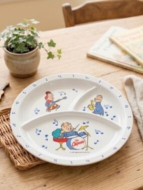 Vintage Melamine Divided Plate 10” – Chipmunks‎ Cartoon – Retro Kids Dishware